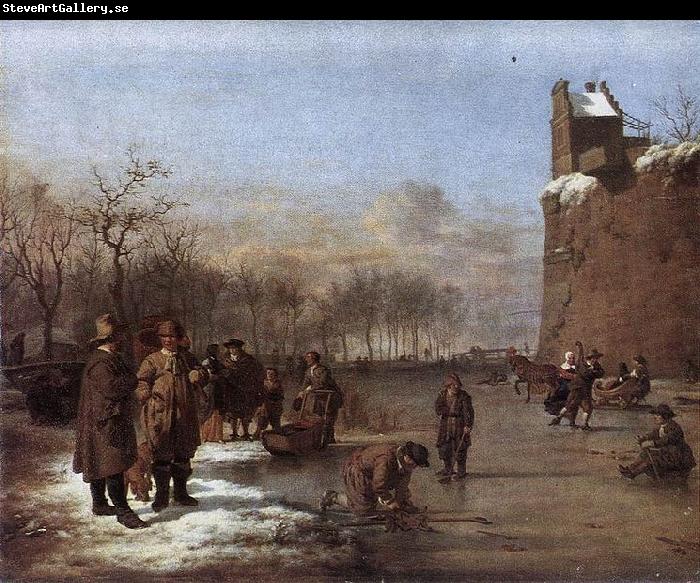 Adriaen van de Velde Amusement on the Ice